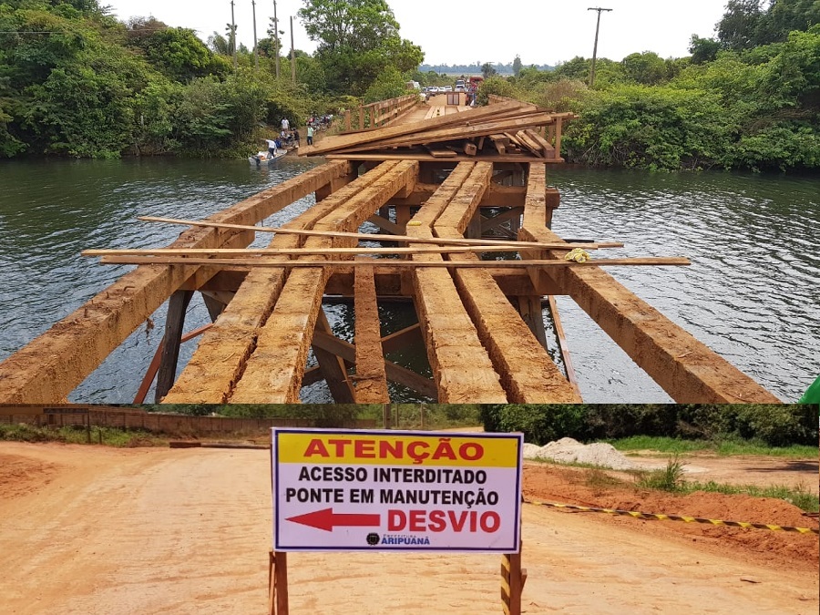 Inicia obras de reforma da ponte sobre o Rio Aripuanã na MT-208