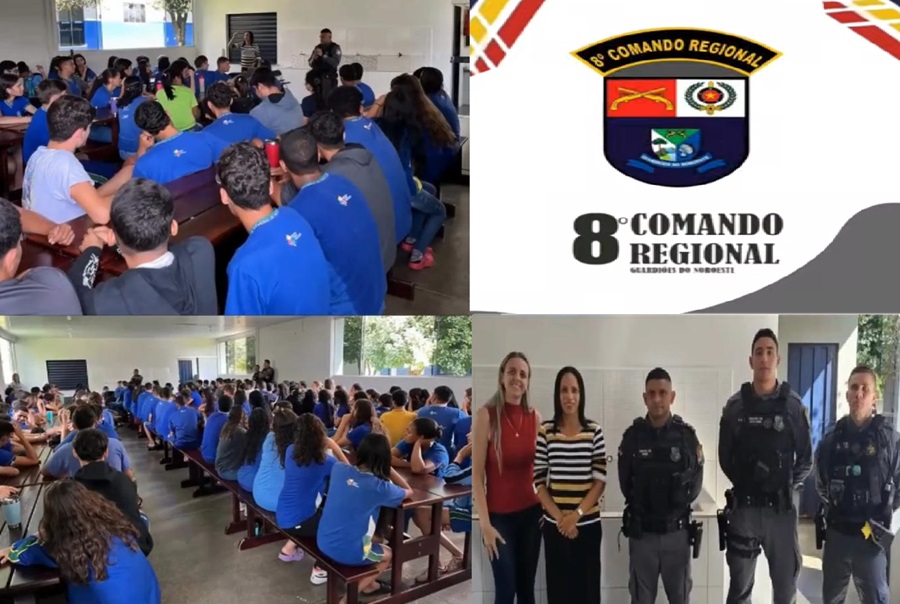 Policia militar faz palestra sobre segurança e prevenção em Escola Estadual de Juruena 