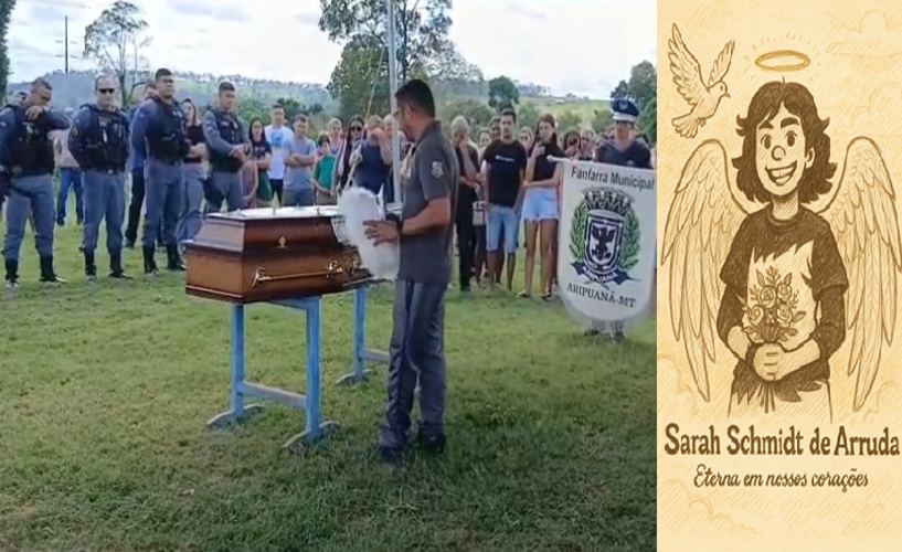 Comoção toma conta de Aripuanã no sepultamento da jovem Sarah Arruda, vítima de trágico acidente de trânsito 