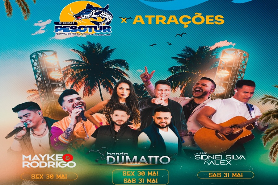 Aripuanã recebe 13ª Edição do Festival de Pesca com entrada gratuita e premiação de R$ 75 mil