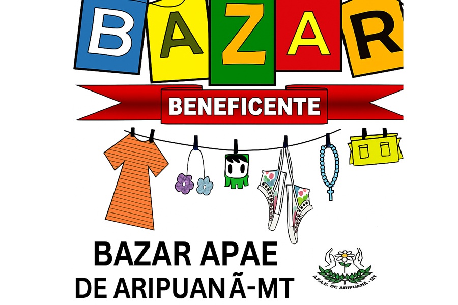 APAE de Aripuanã realiza Bazar Solidário nesta sexta-feira com peças a partir de R$ 1,00 