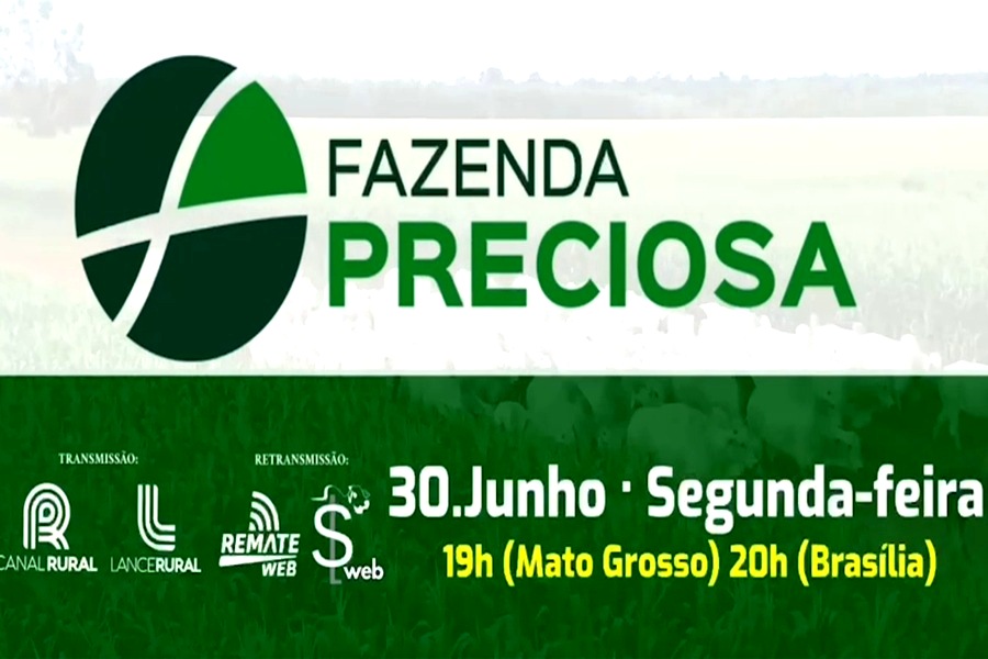 Fazenda Preciosa promove leilão virtual com 100 touros Nelore PO de alta genética no dia 30 de junho 