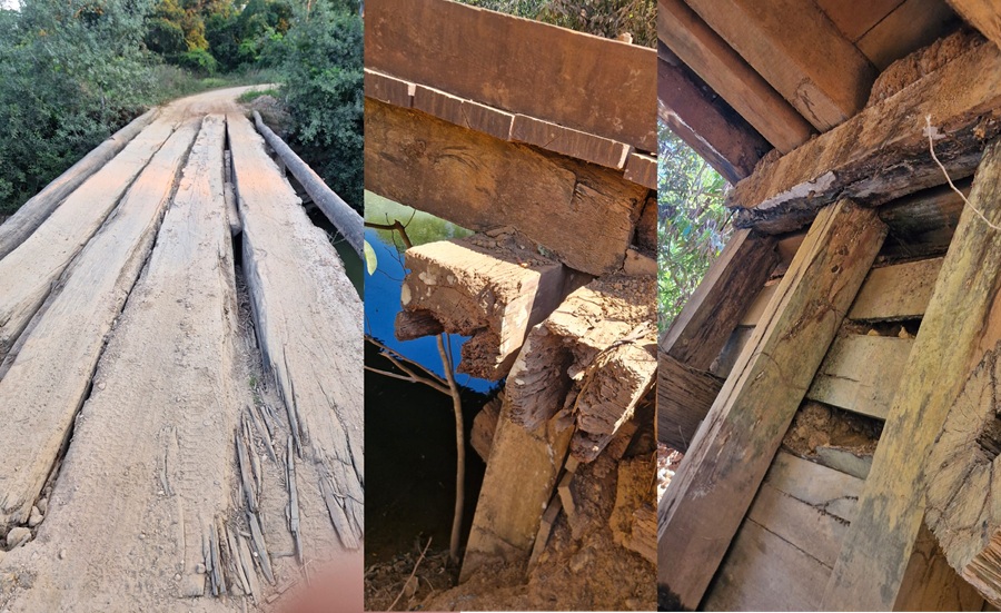 Vereadores de Aripuanã pedem ação urgente da Prefeitura para recuperação de pontes em situação crítica na zona rural 