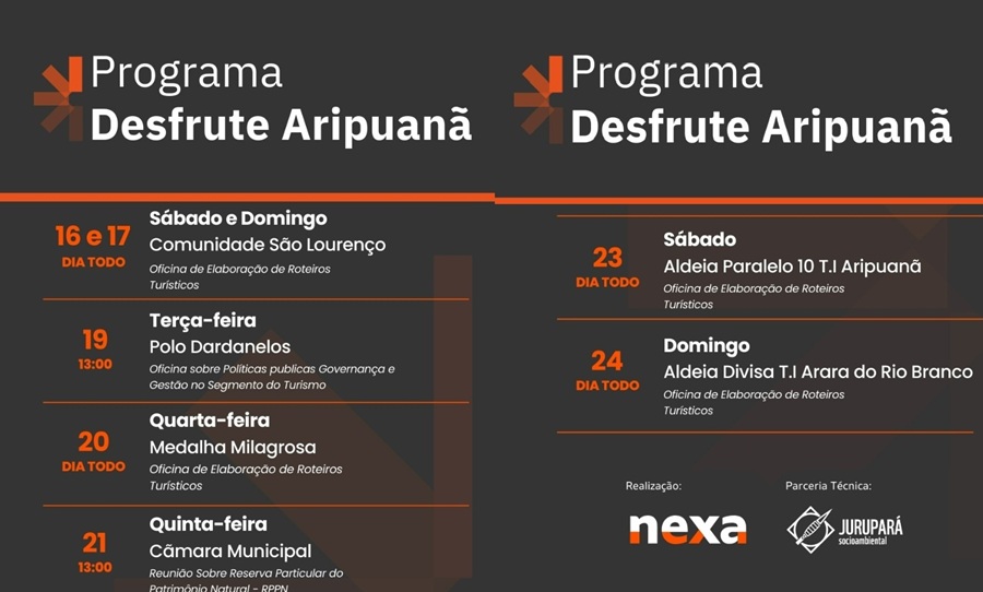 Programa Desfrute Aripuanã promove oficinas para fortalecer turismo no município 