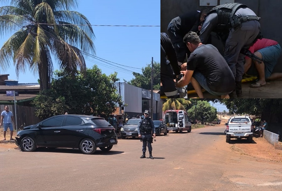 Acidente entre carro e motocicleta deixa condutor ferido no bairro Cidade Alta em Aripuanã 