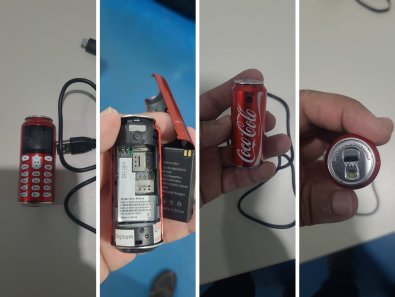 Policiais acham celular disfarçado de lata de Coca-Cola em presídio de Juína