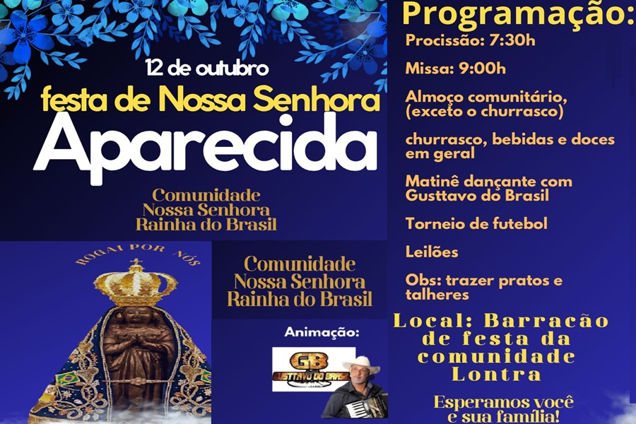 Aripuanã: Comunidade Rainha do Brasil prepara grande festa em homenagem à Padroeira e ao Dia das Crianças