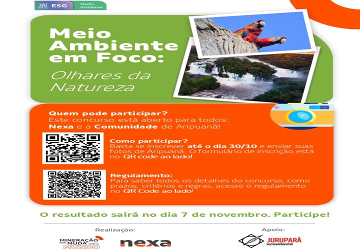 Nexa lança concurso de fotografia em Aripuanã 