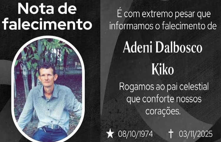 Morre aos 51 anos o pioneiro de Aripuanã, Adeni Mauro Dalbosco, conhecido como “Kiko da Chapeação” 