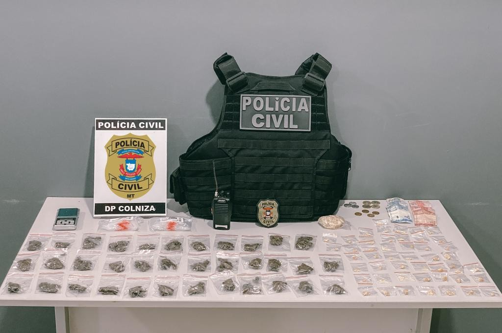 Polícia Civil fecha ponto de venda de drogas e prende traficantes em Colniza 