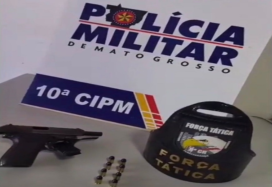 Força Tática prende suspeito por porte ilegal de arma durante operação em Aripuanã 