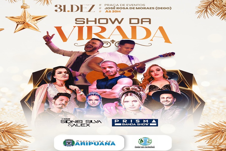 Prefeitura de Aripuanã promove Show da Virada com atrações musicais na Praça de eventos 