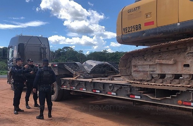 Polícia Militar frustra furto de escavadeira em Nova Mutum que teria como destino Aripuanã 