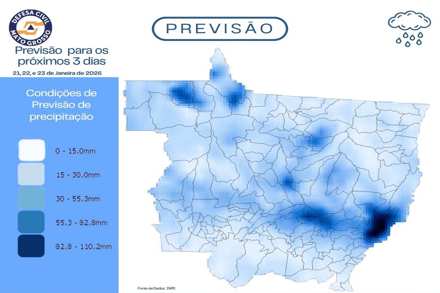 Prefeitura de Aripuanã e Defesa Civil alertam população para previsão de três dias de chuvas intensas 