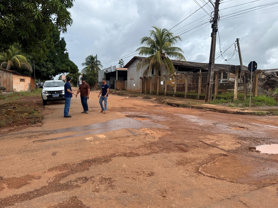 Prefeitura de Aripuanã acompanha vistoria técnica em pavimentação no bairro Andorinha 
