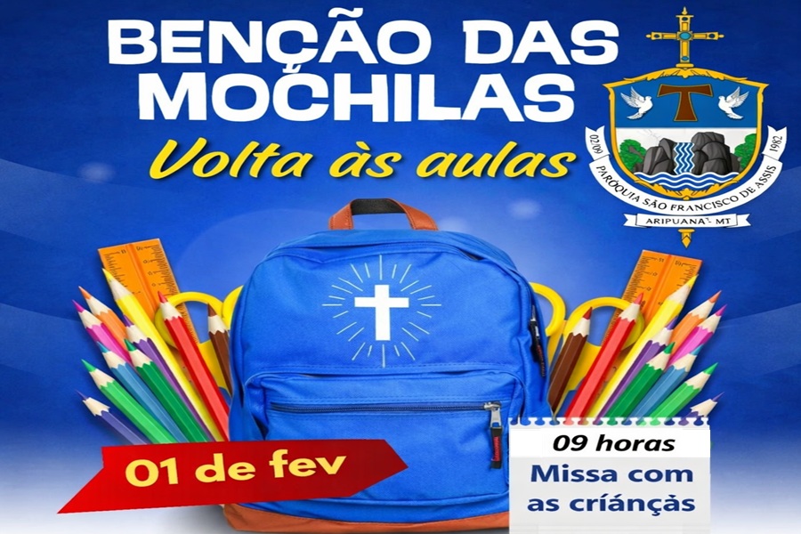 Igreja São Francisco de Assis realiza Missa de Bênção de Volta às Aulas neste domingo em Aripuanã 