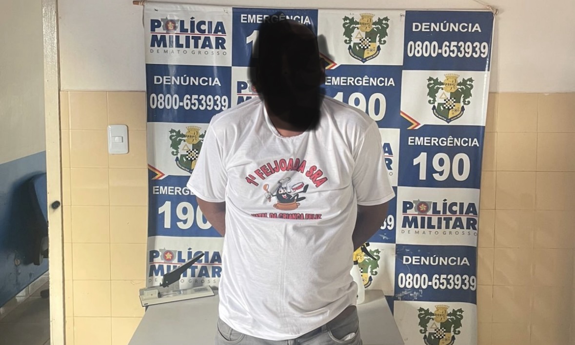 Homem com mandado de prisão por estupro é detido durante ronda policial em Aripuanã