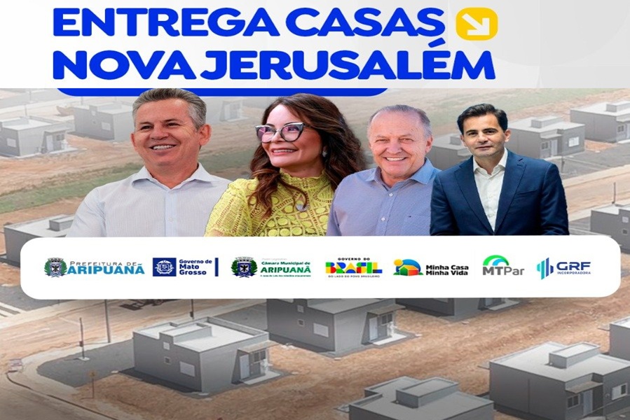 Aripuanã recebe governador e realiza entrega de 175 casas do Residencial Nova Jerusalém  