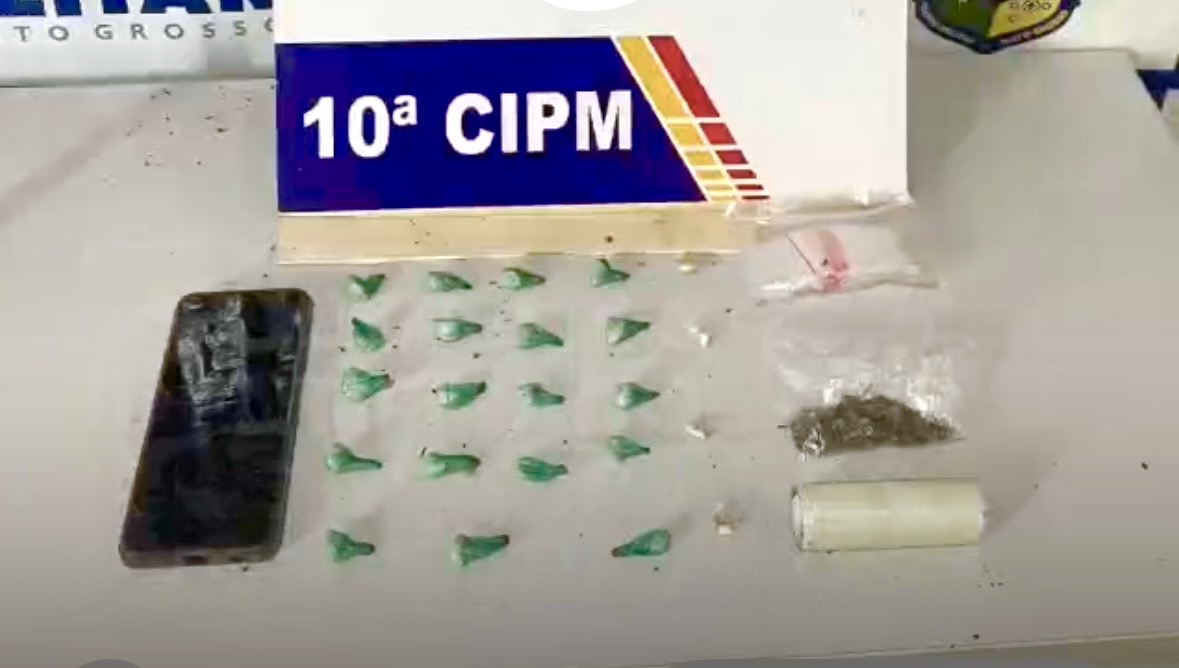 Casal é detido por suspeita de tráfico de drogas durante abordagem da Polícia Militar em Aripuanã 