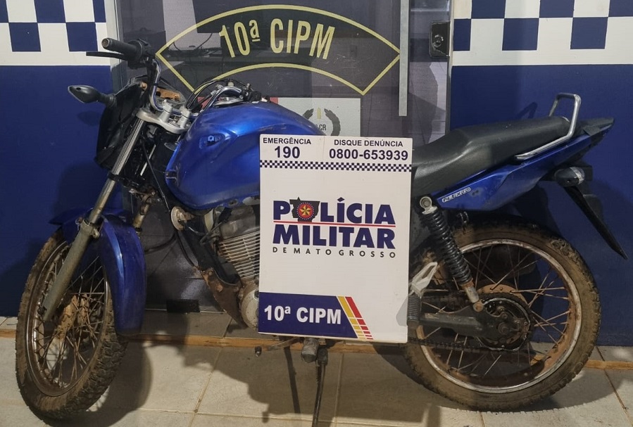 Polícia Militar apreende motocicleta com registro de roubo e conduz menor em Aripuanã 