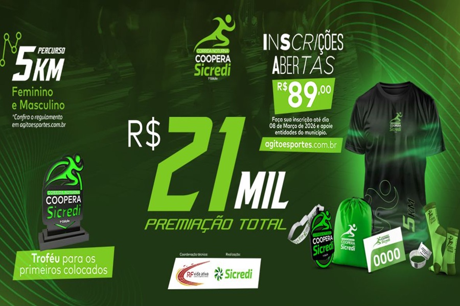 1ª Corrida Noturna Coopera Sicredi em Juína Mato Grosso 