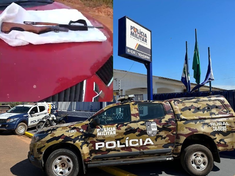 Força Tática apreende arma de fogo durante barreira policial na MT-208, em Aripuanã 