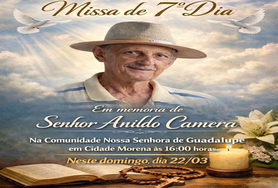 Família convida para Missa de Sétimo Dia do pecuarista Anildo Camera em Aripuanã