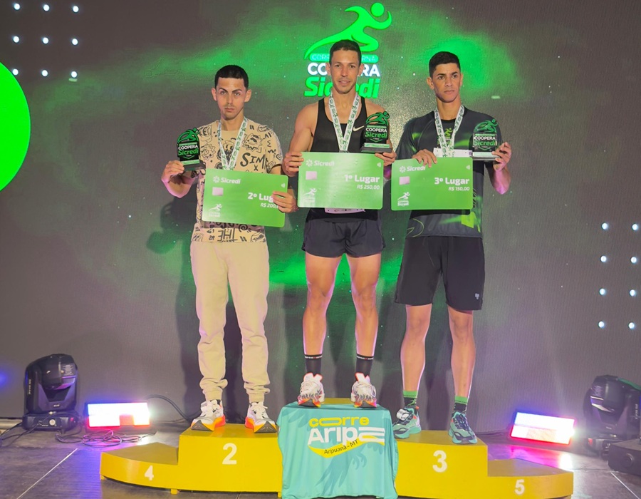 Atletas de Aripuanã se destacam na Corrida Noturna Coopera Sicredi e conquistam pódios 