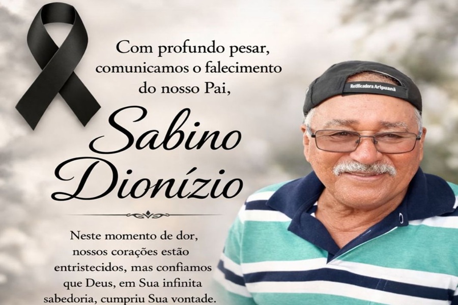 Pioneiro de Aripuanã, Sabino Dionizio da Cruz morre aos 82 anos 
