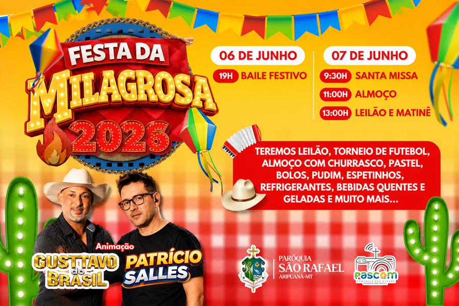Comunidade Medalha Milagrosa realiza tradicional festa com programação religiosa, esportiva e cultural em Aripuanã 