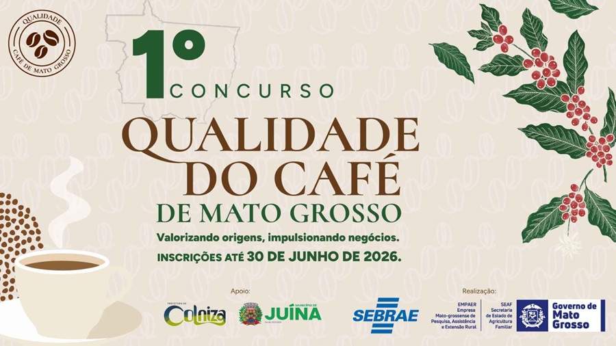 Sebrae/MT faz lançamento do ‘1º Concurso de Qualidade do Café’ neste sábado em Colniza