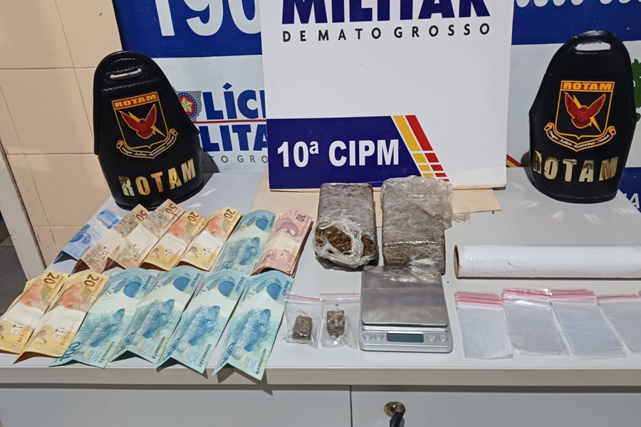 ROTAM prende suspeito por tráfico de drogas e apreende entorpecentes durante Operação Território Livre em Aripuanã 