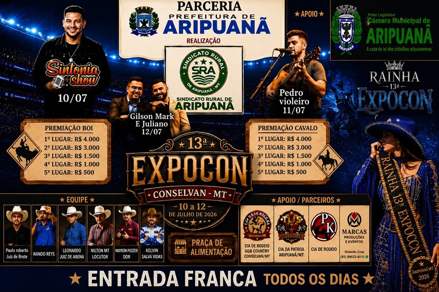 Conselvan se prepara para receber a 13ª EXPOCON com rodeio, shows e R$ 20 mil em premiações 