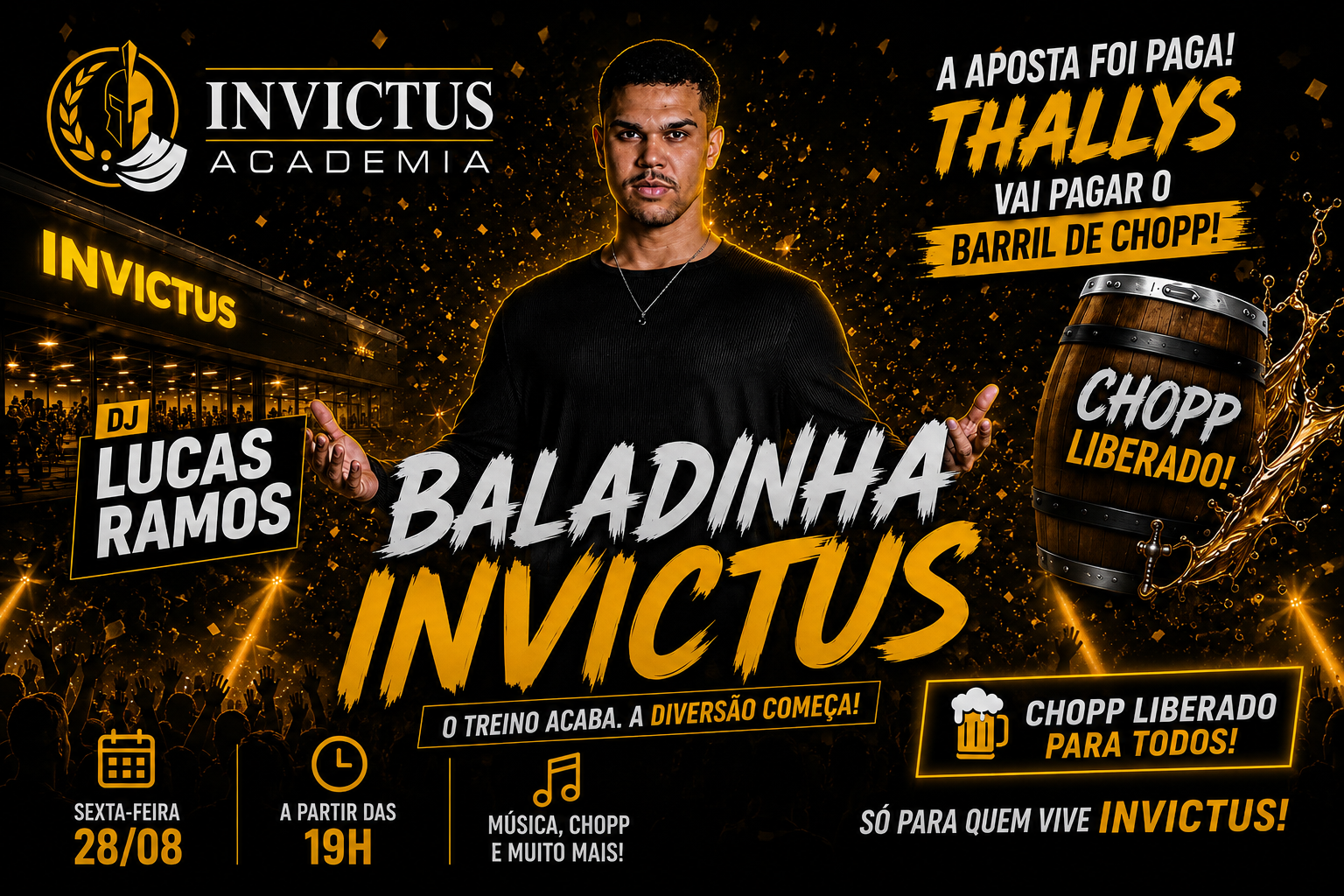 Invictus Academia realiza “Baladinha Invictus” nesta sexta-feira (28) em Aripuanã 