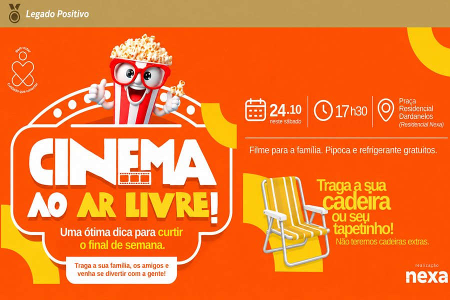 Aripuanã recebe da Nexa sessão gratuita de cinema ao ar livre neste sábado 